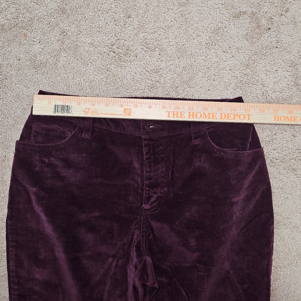 ST JOHNS BAY CORDUROY PANTS MAROON STRAIGHT LEG WOMANS SIZE 10 STRETCH - Picture 7 of 8